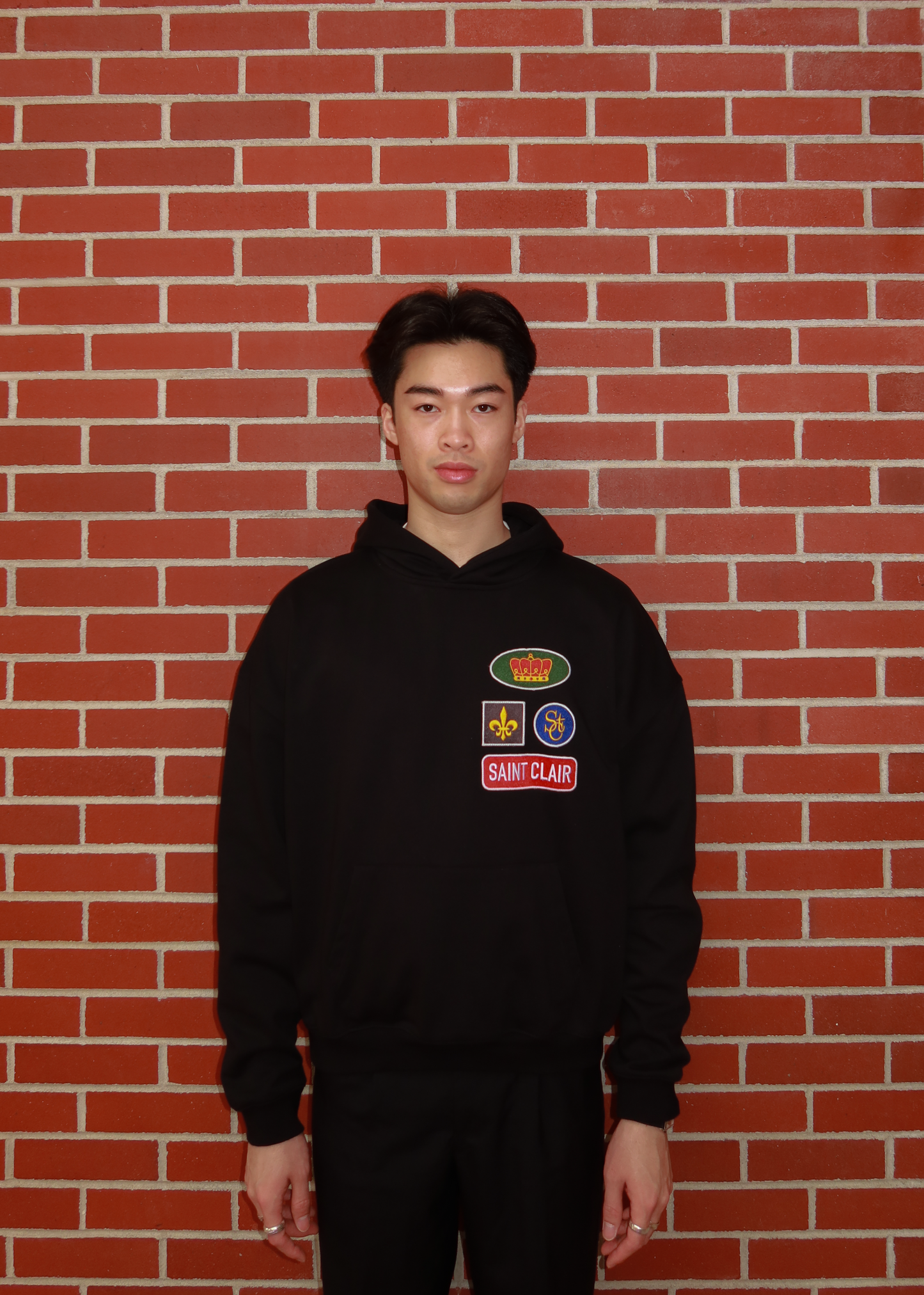 PATCHES HOODIE - BLACK