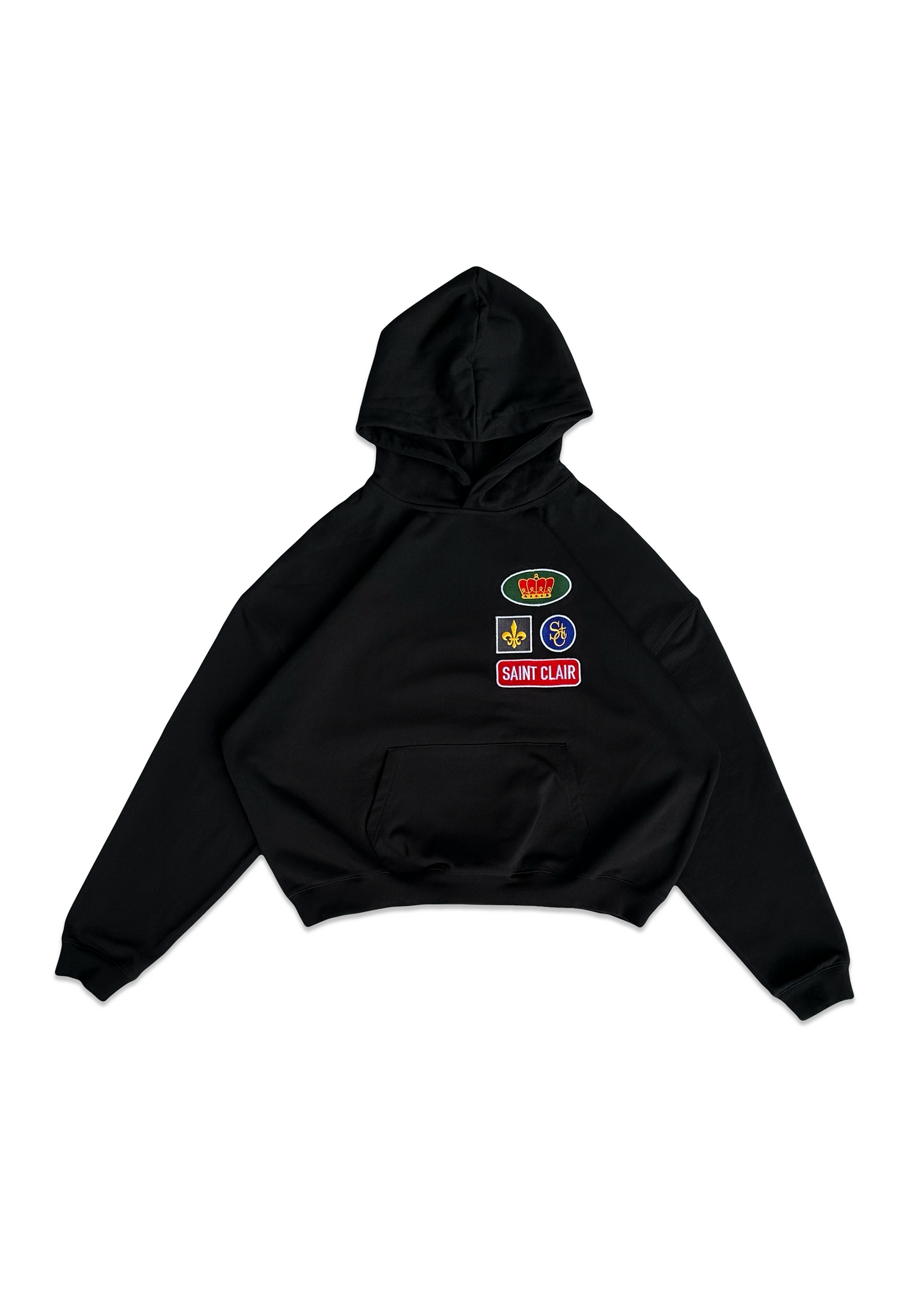 PATCHES HOODIE - BLACK