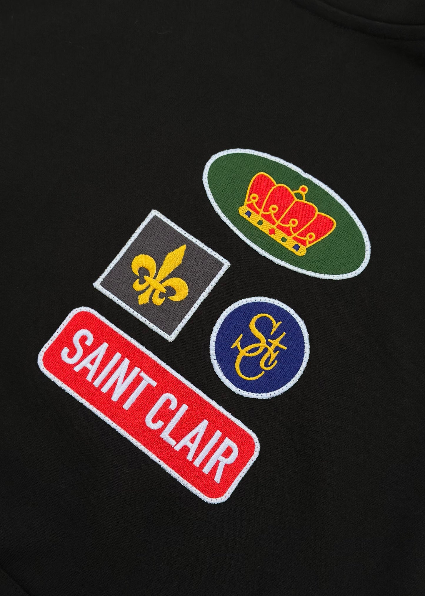 PATCHES HOODIE - BLACK